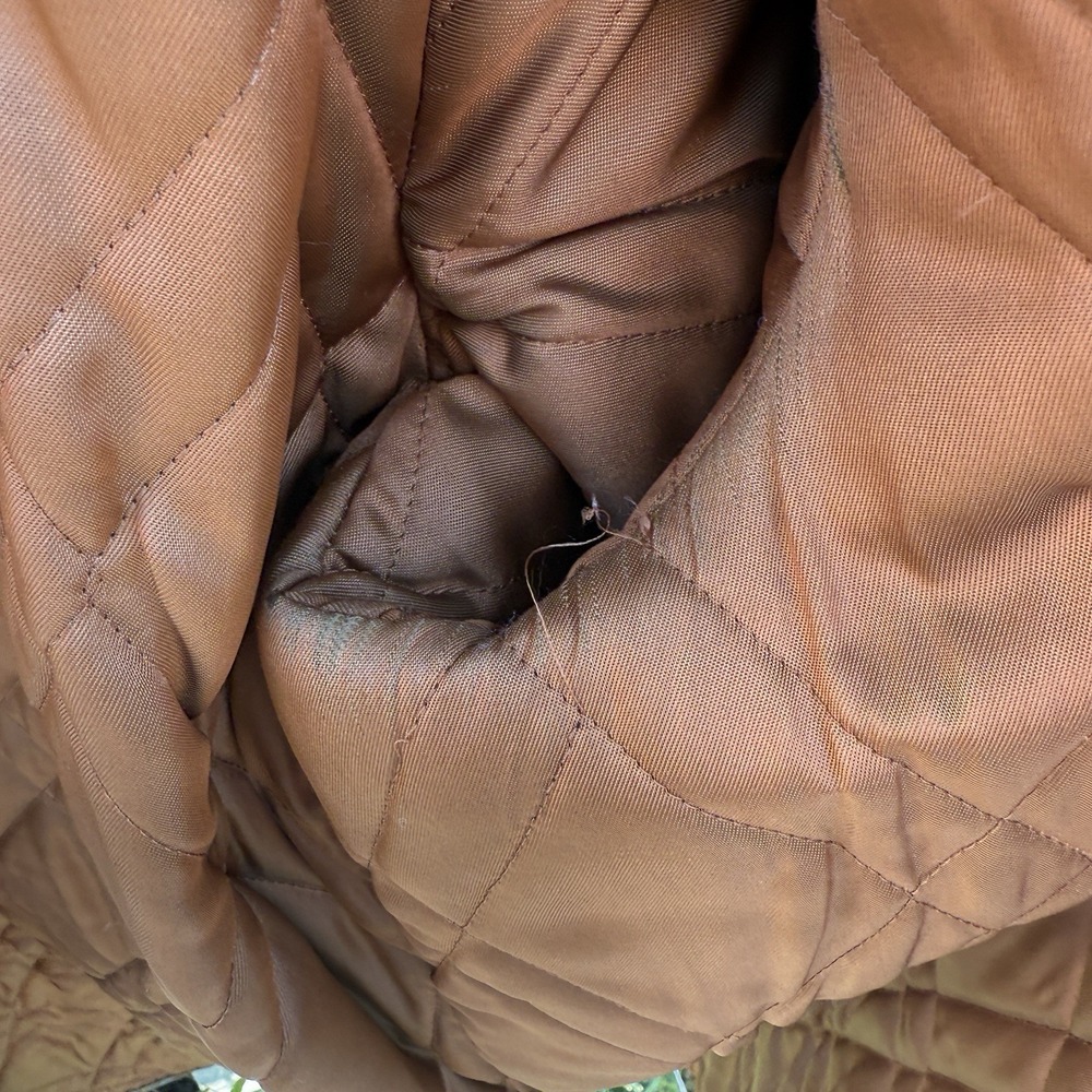 Pendleton BarnCar Coat‎ Wool Jacket Quilted Lining, Brn Plaid Vtg Grandpacore LG - Picture 11 of 15